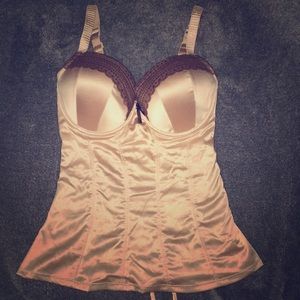 Lingerie Beige/Tan & a sheer strip down back